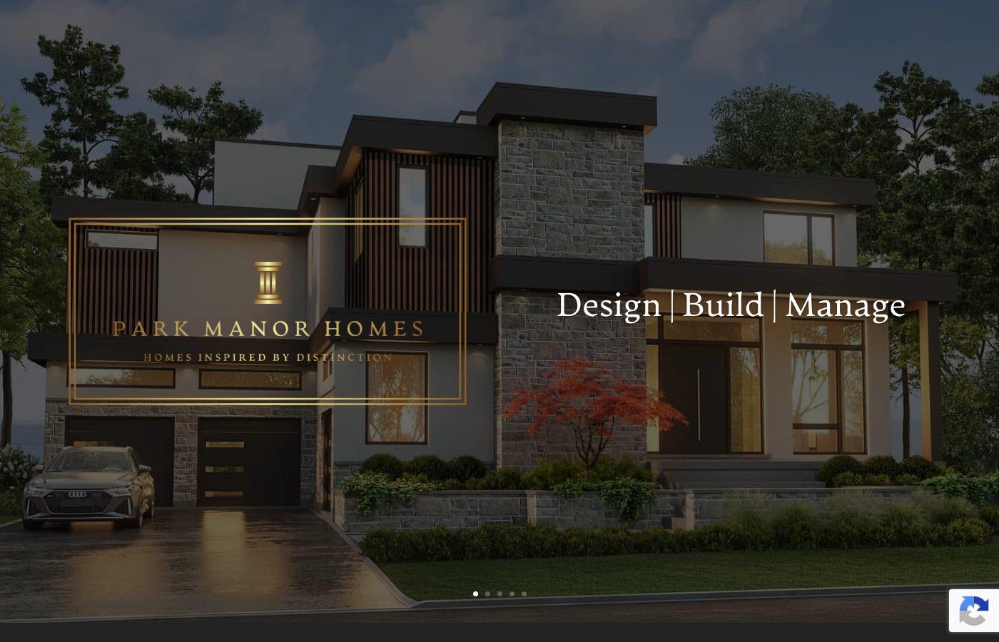 Park Manor Homes website preview